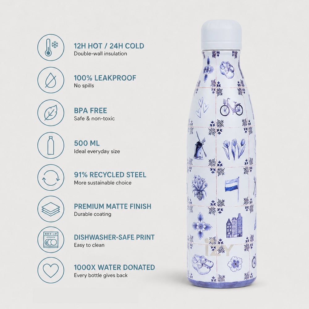IZY Bottle - Dutch Tiles - 500ml - USP's