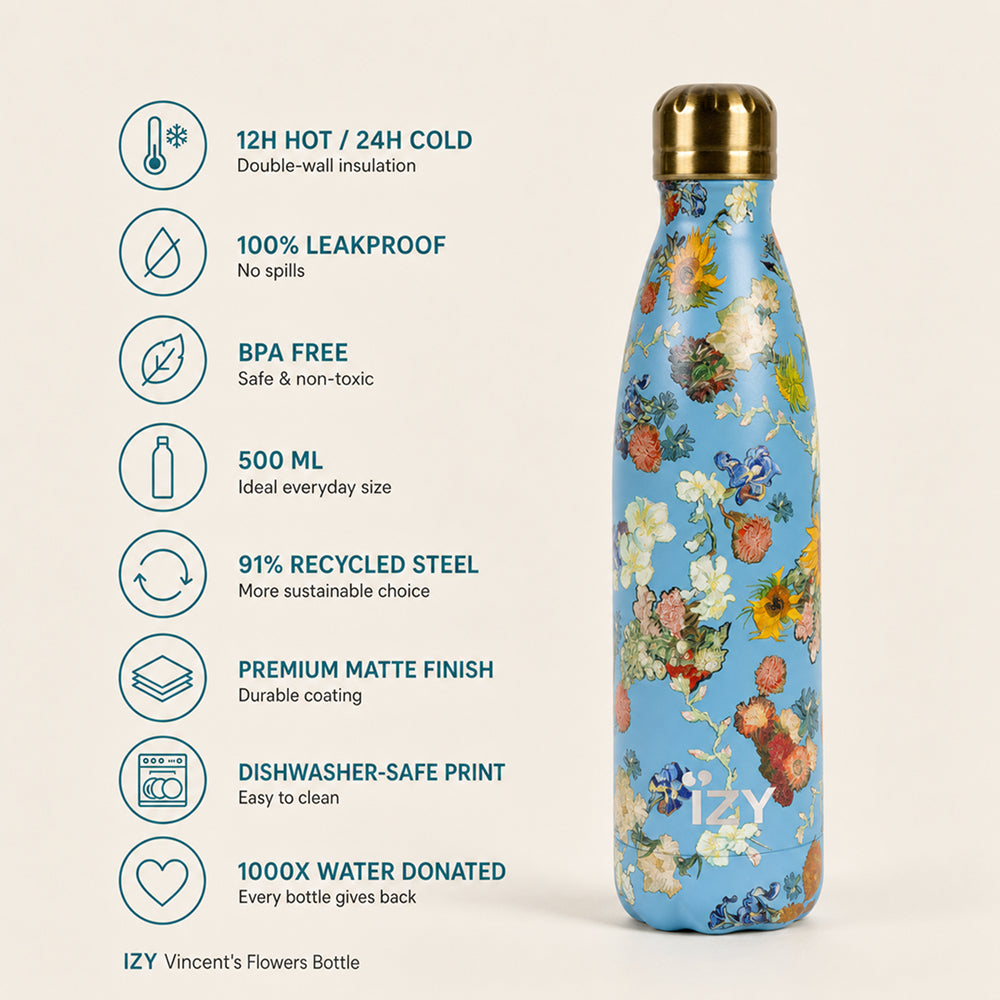 IZY Bottle - Vincent's Flowers - 500ml - USP's