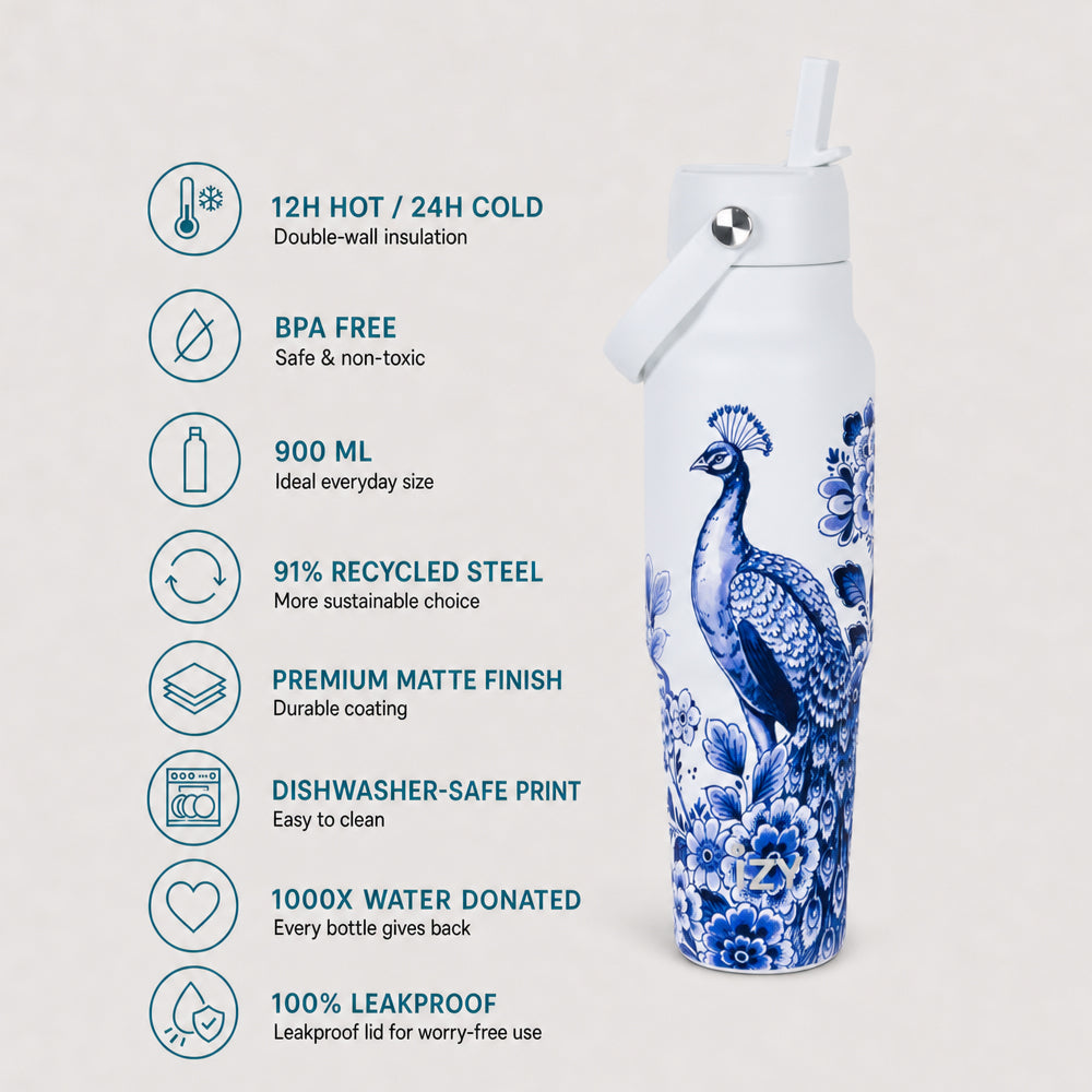 IZY Travel Bottle - Peacock - usps