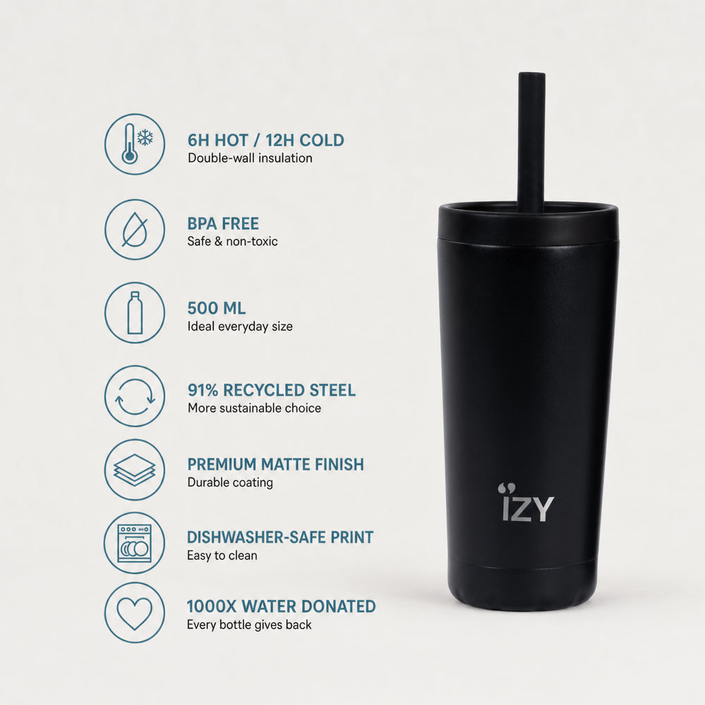 IZY Tumbler - Black - usps
