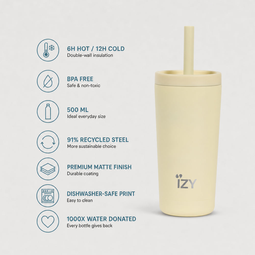 IZY Tumbler - Butter Yellow - usps
