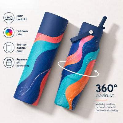 IZY Travel Bottles 900ml - Volledig 360 graden bedrukt