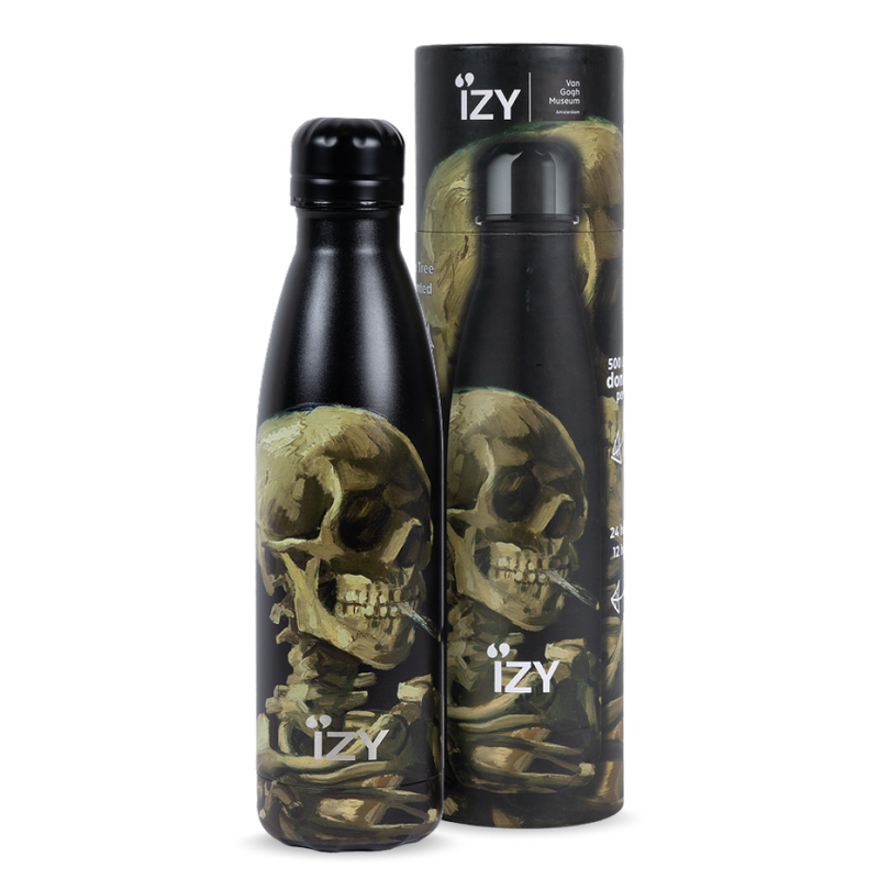 IZY Bottle Skull with Burning Cigarette 500ml