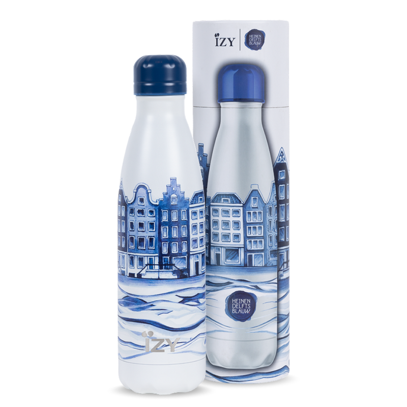 IZY Bottle Delfts Blue Plateel 500ml