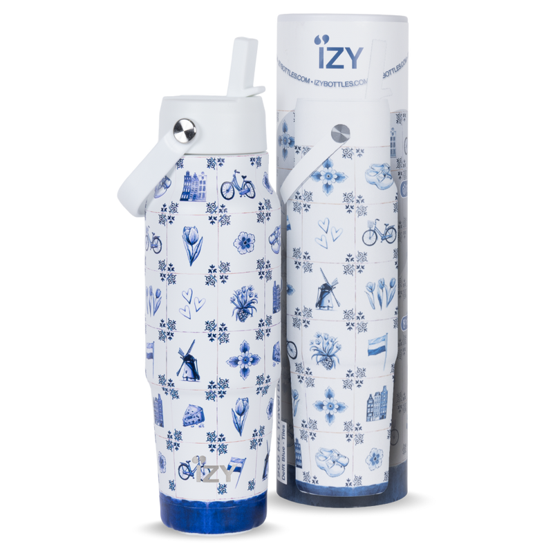 IZY Travel Bottle - Dutch Tiles - 900ml