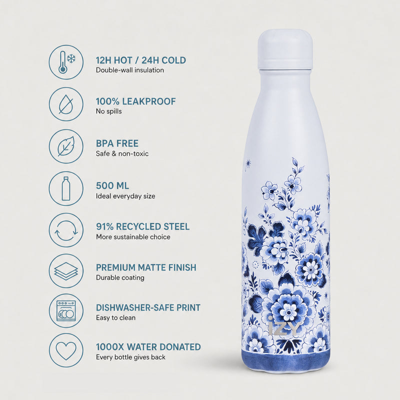 IZY Bottle - Flowers - 500ml - USP's
