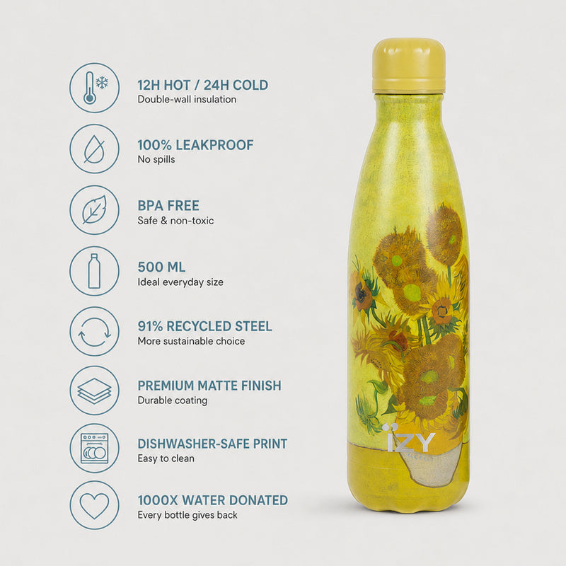 IZY Bottle - Sunflowers - 500ml - USP's
