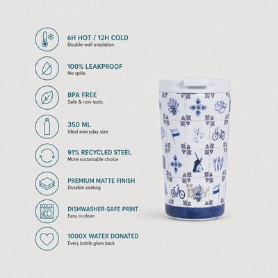 IZY Mug - Dutch Tiles - 350ml