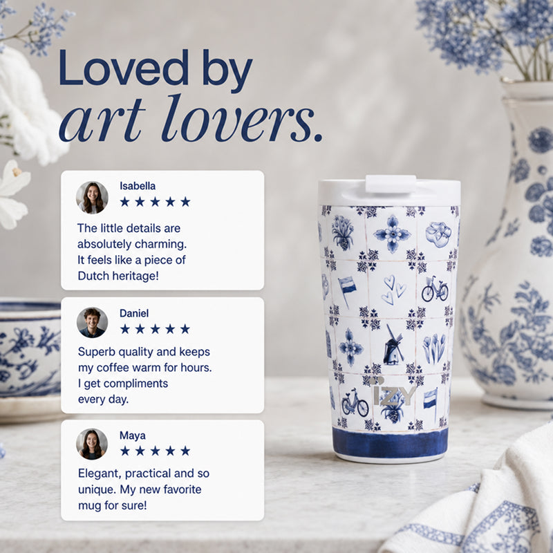 IZY Mug - Dutch Tiles - 350ml