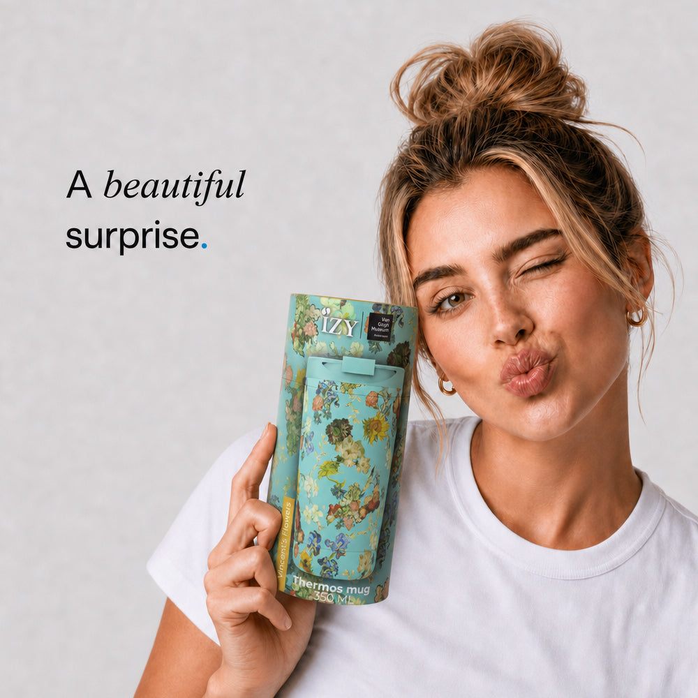 Vincent's Flowers Thermosbeker 350ml | IZY Van Gogh – IZY Bottles