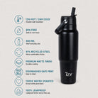 IZY Travel Bottle - Black - usps