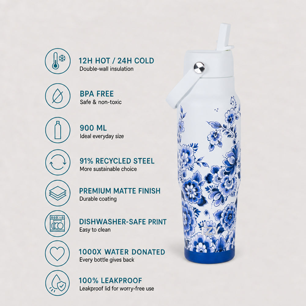 IZY Travel Bottle - Flowers - usps