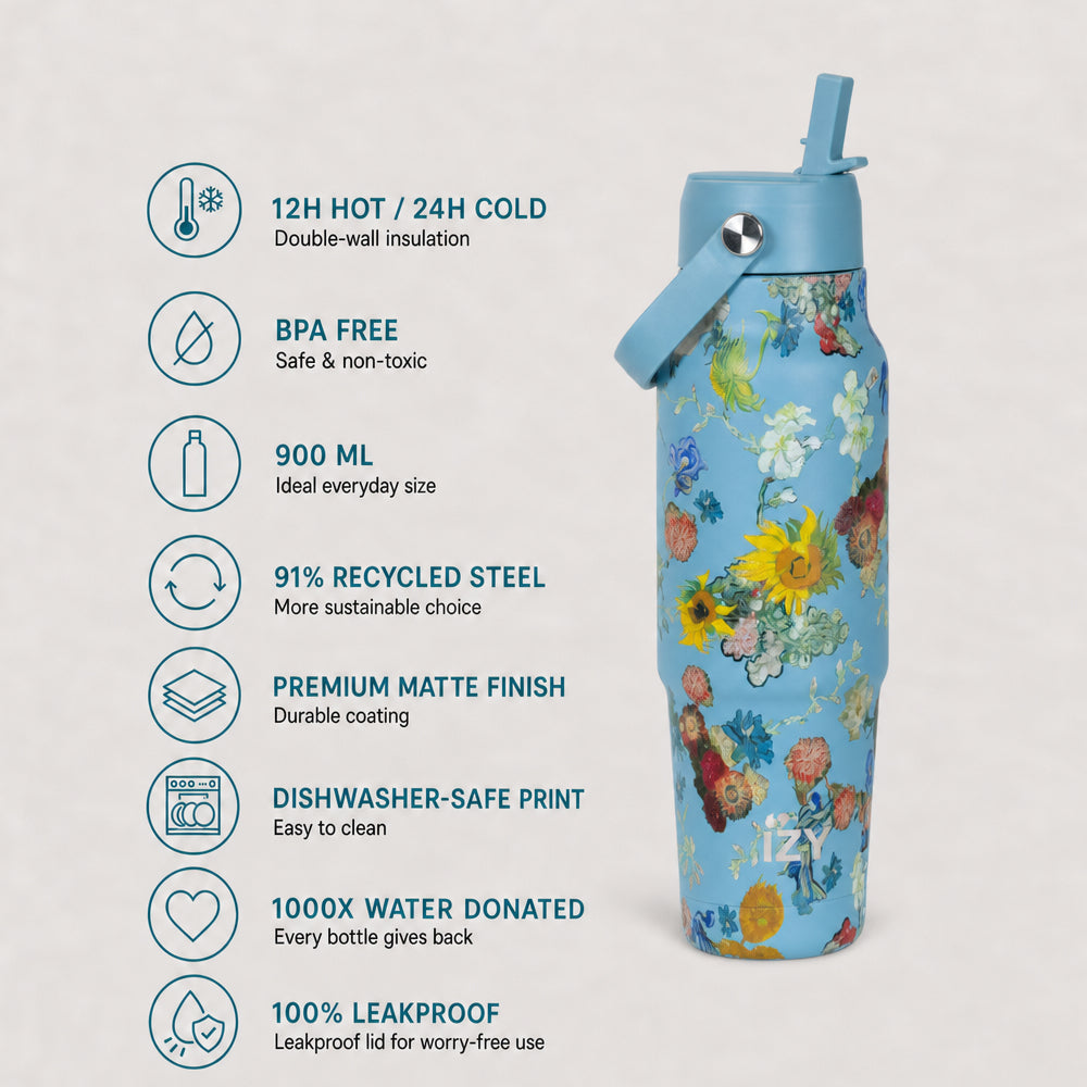 IZY Travel Bottle - Vincent's Flowers - usps