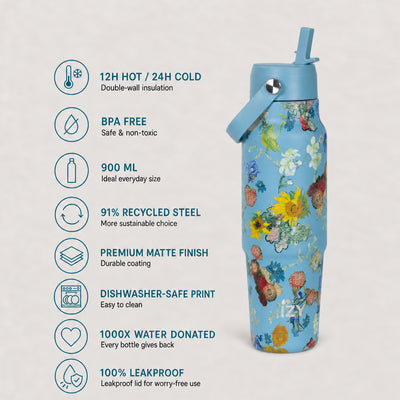IZY Travel Bottle - Vincent's Flowers - usps