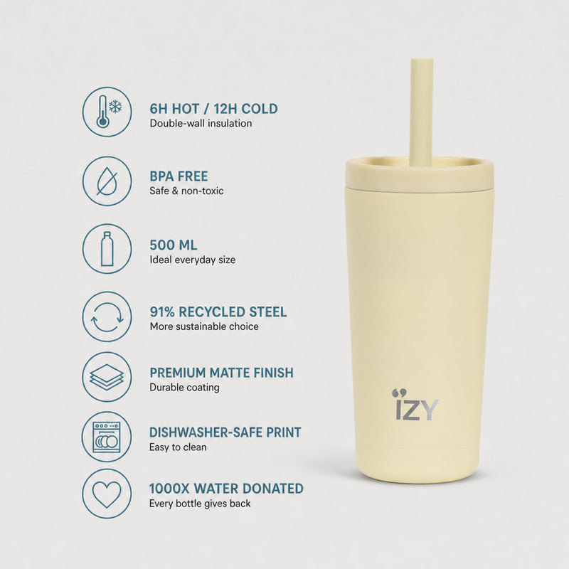 IZY Tumbler - Butter Yellow - usps