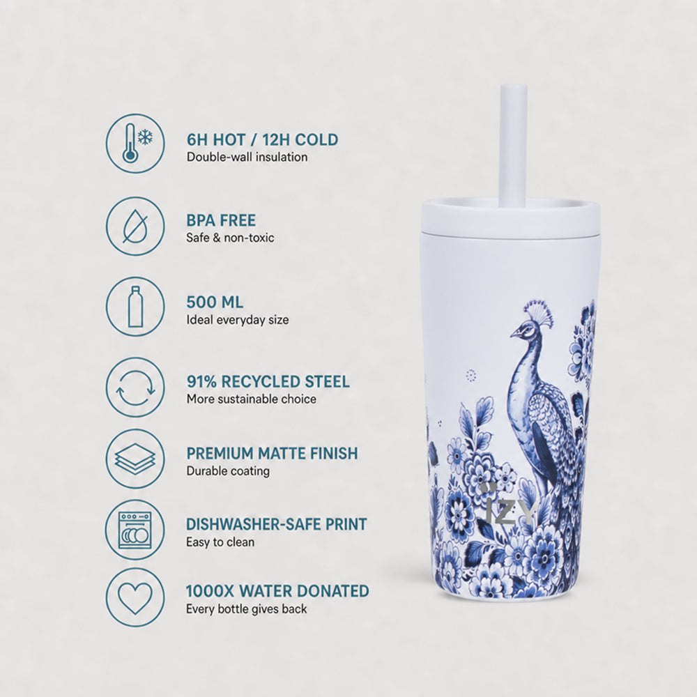 IZY Tumbler - Peacock - usps