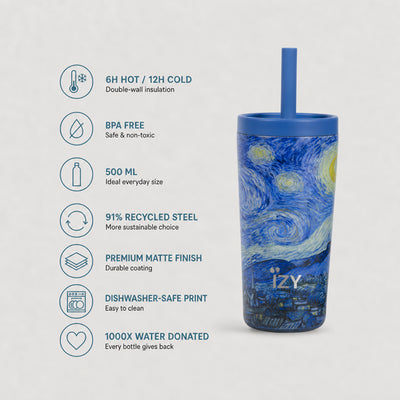 IZY Tumbler - Starry Night - usps