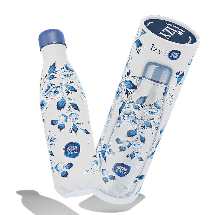 IZY Bottle - Delfts Blue - Blossom - 500ml