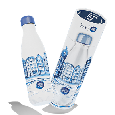 IZY Bottle - Delfts Blue - Plateel - 500ml