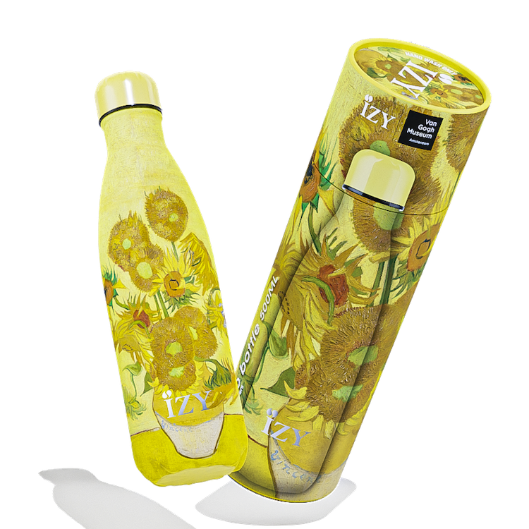 Aziatisch Dakloos Voorbijgaand IZY Bottles x Van Gogh | Zonnebloemen | thermosfles 500ML | drinkfles